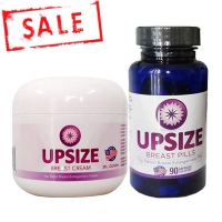 Combo hoàn hảo viên uống nở ngực Upsize Breast Pills và kem bôi nở ngực Upsize Mỹ