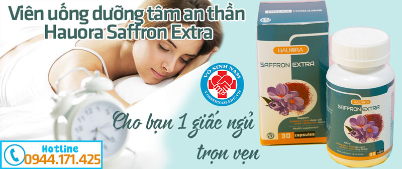 Thành phần viên uống dưỡng tâm an thần Hauora Saffron Extra