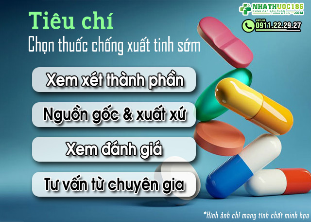 Tiêu chí dùng thuốc chống xuất tinh sớm