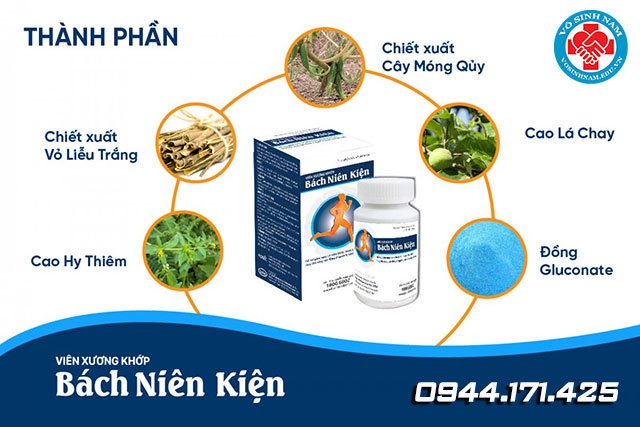 thành phần có trong sản phẩm bách niên kiện