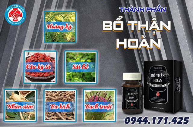 thành phần có trong sản phẩm bổ thận hoàn