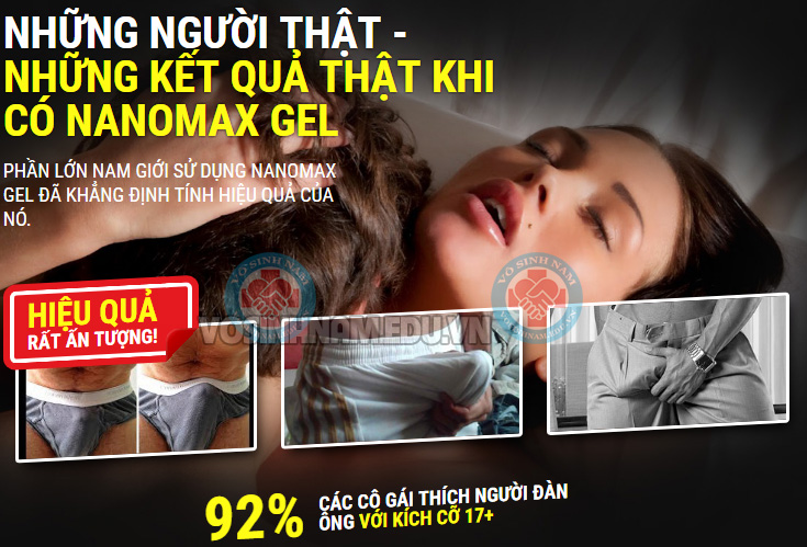 Nanomax gel tăng kích thước dương vật