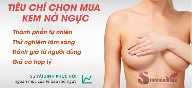 tiêu chí chọn mua kem nở ngực