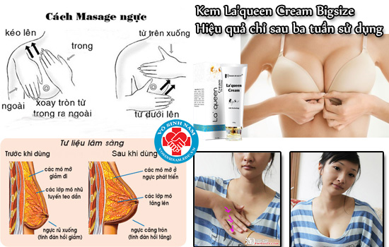 La’queen Cream Bigsize  ,kem nở ngực