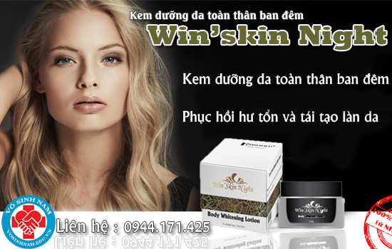 Win’skin Night ,kem dưỡng trắng toàn thân Win’skin Night