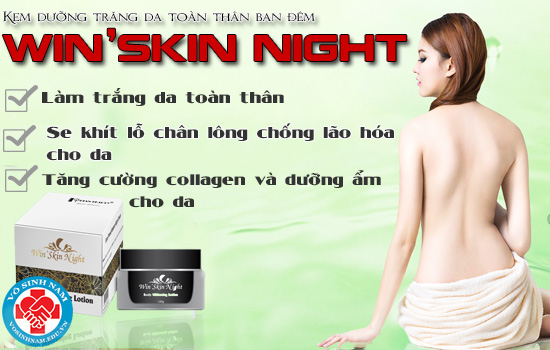 Win'skin-Night ,Kem dưỡng trắng toàn thân ban đêm Win'skin-Night