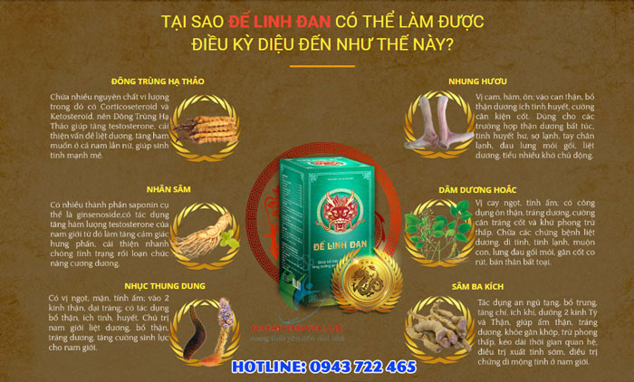 thành phần đế linh đan