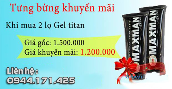 Titan Gel giá rẻ cho nam giới