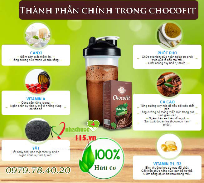 thành phần chocofit giảm cân